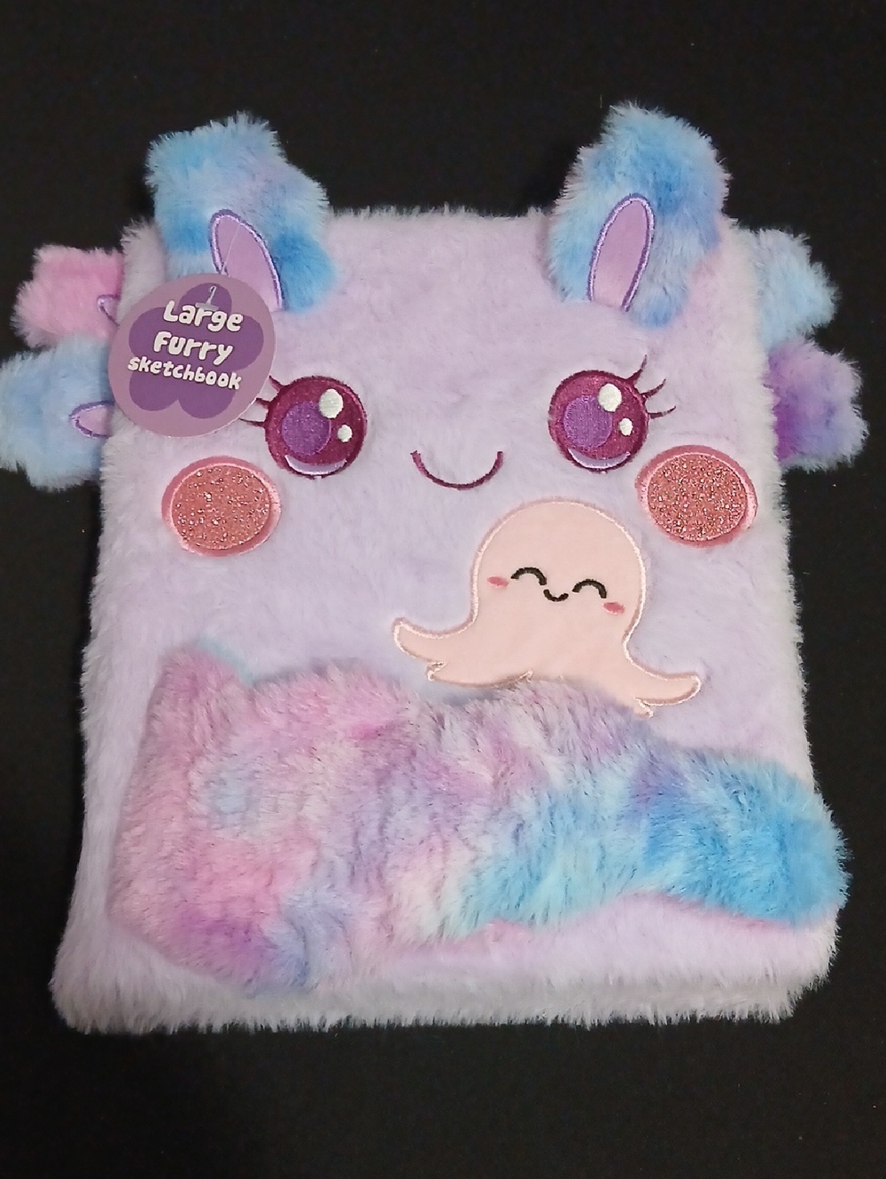 Large Furry Pastel Unicorn Sketchbook NWT